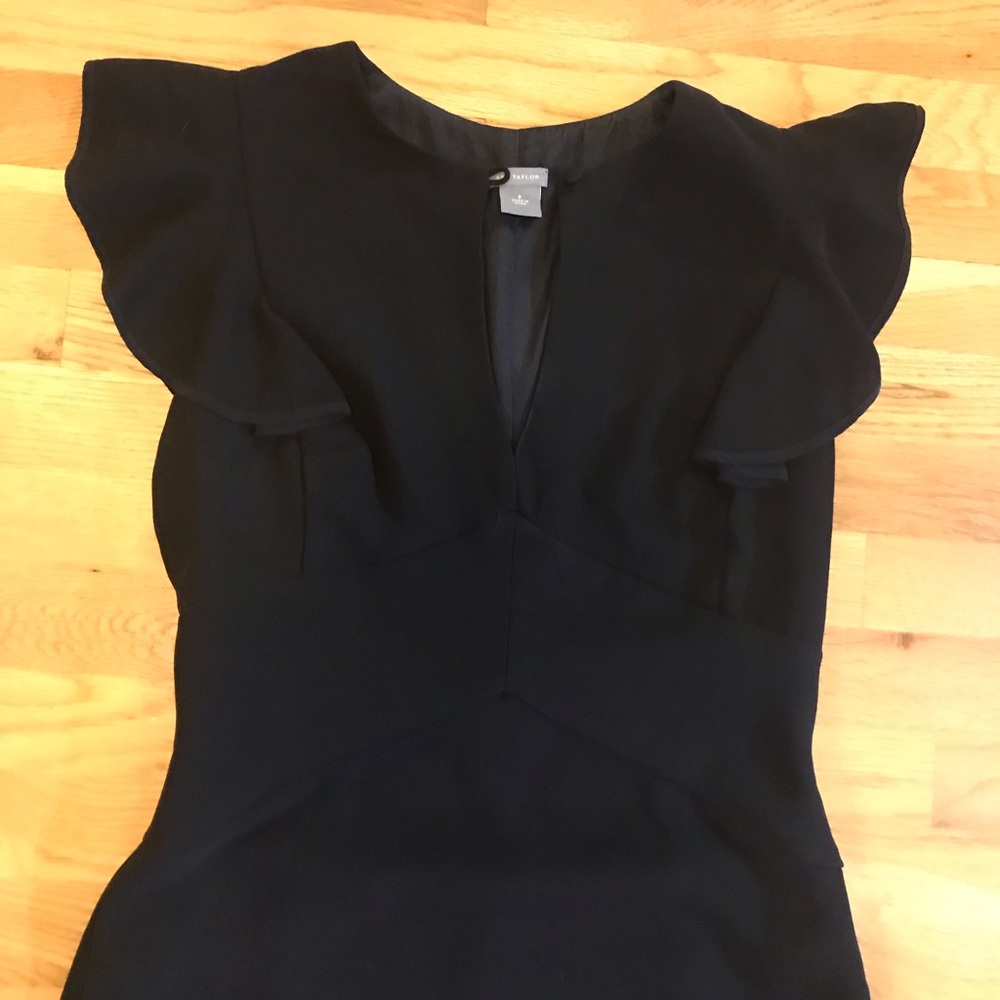 Ann Taylor size 8 black dress with keyhole bodice
